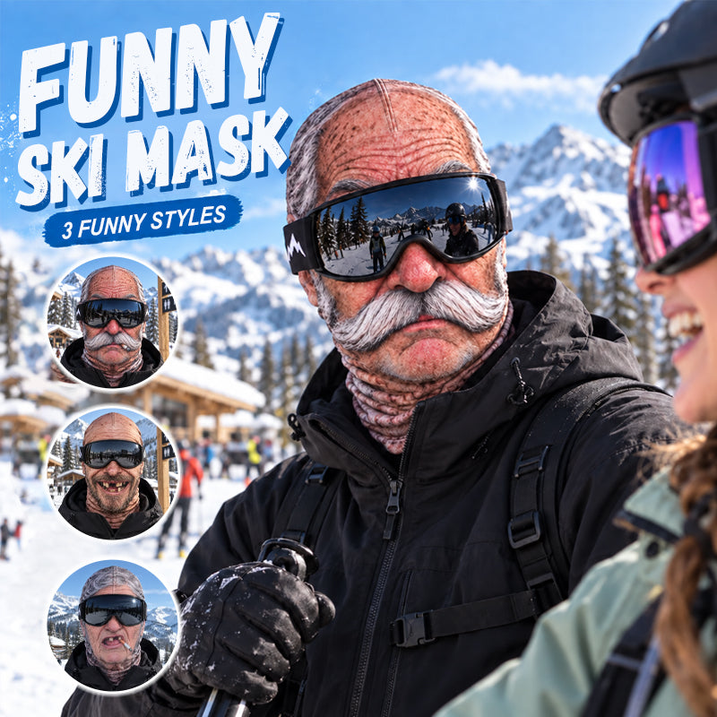 🧣Funny Face Ski Mask❄️ – 🔥Warm German Velvet Fabric for Cold Weather Protection