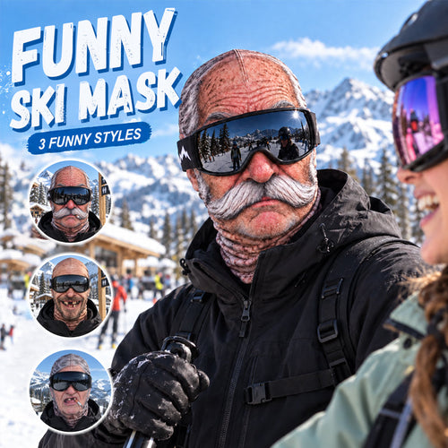 🧣Funny Face Ski Mask❄️ – 🔥Warm German Velvet Fabric for Cold Weather Protection