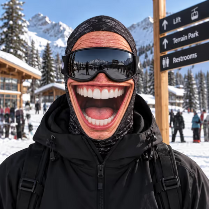 🧣Funny Face Ski Mask❄️ – 🔥Warm German Velvet Fabric for Cold Weather Protection