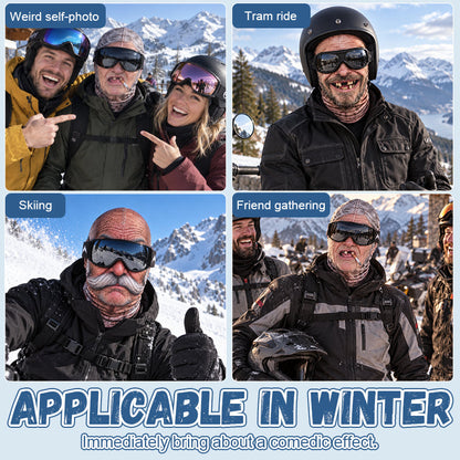 🧣Funny Face Ski Mask❄️ – 🔥Warm German Velvet Fabric for Cold Weather Protection