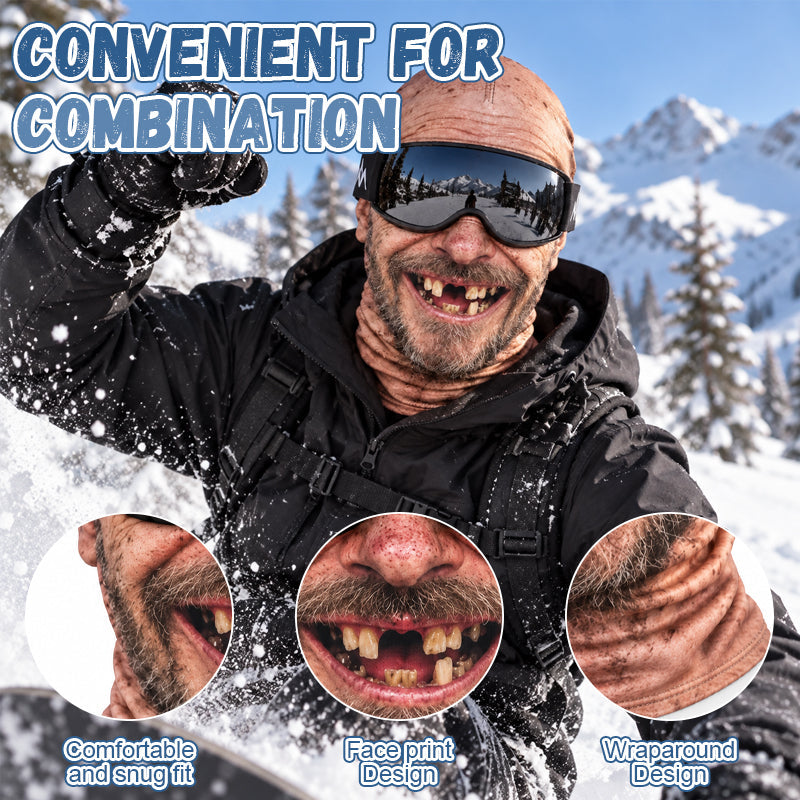🧣Funny Face Ski Mask❄️ – 🔥Warm German Velvet Fabric for Cold Weather Protection