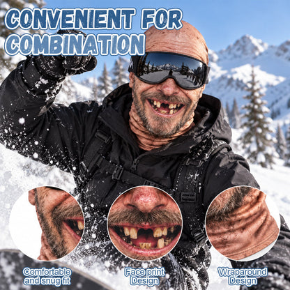 🧣Funny Face Ski Mask❄️ – 🔥Warm German Velvet Fabric for Cold Weather Protection
