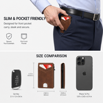 Slim RFID Wallet for Men – Pop-Up Card Holder with Money Clip & Dual ID Windows